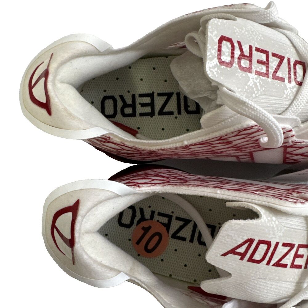 Adidas Adizero Electric Football Cleats Shoes Red White IH8571 Men Size 10 - Picture 4 of 16